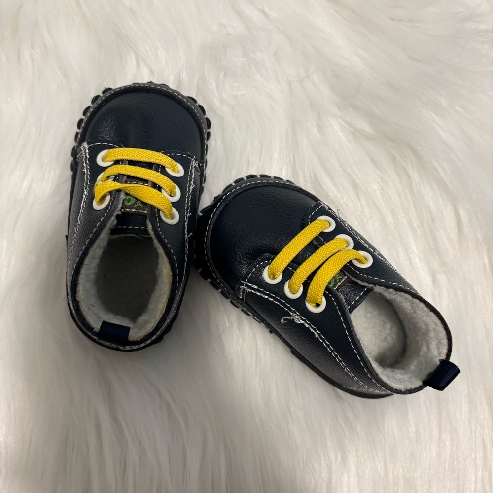 Black and Yellow Sneakers with Soft Material and Flexible Sole